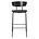 Ferm Living Bar stool Herman Low upholstered black dark gray wood metal textile 39,5x39,5x83,5cm