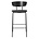 Ferm Living Tabouret de bar Herman Low rembourré noir bois gris bois métal textile 39,5x39,5x83,5cm