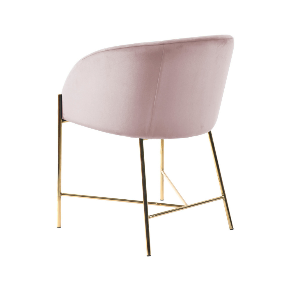 Esszimmerstuhl Manny Staubig Rotgold Vic Textil Metall 56x54x76cm Lefliving De