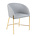 mister FRENKIE Dining chair Manny light gray gold Spy textile metal 56x54x76cm