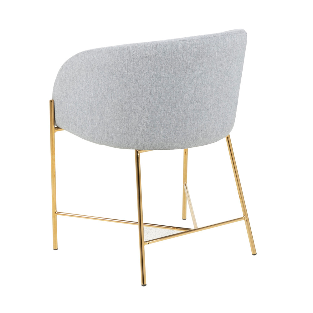 mister frenkie dining chair manny light gray gold spy textile metal  56x54x76cm