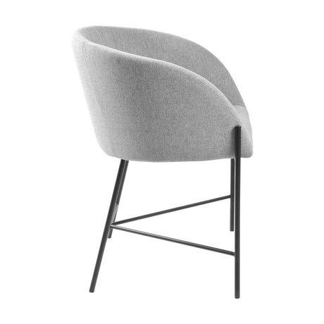 mister FRENKIE Dining chair Manny light gray black Spy steel 57x54x76cm