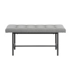 Wonenmetlef Bank Floortje grigio chiaro nero Spy tessile acciaio 100x37x46,5cm