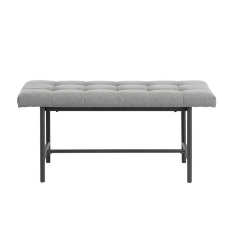 Wonenmetlef Bank Floortje light gray black Spy textile steel 100x37x46,5cm