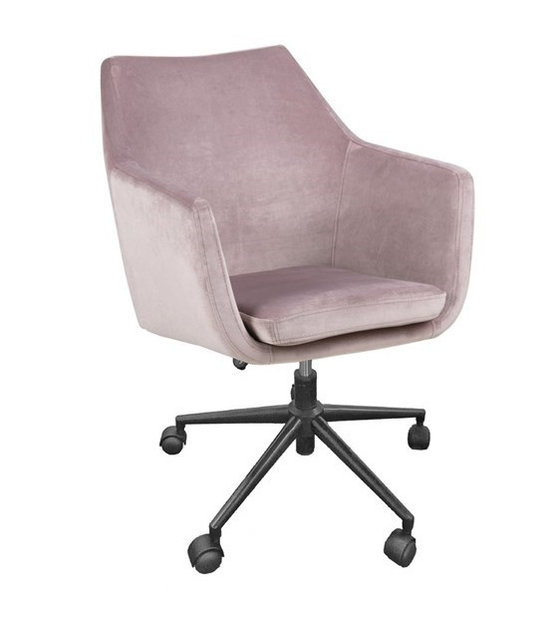 Wonenmetlef Office Chair Mia Dusty Pink Vic Textile Metal