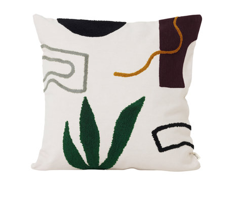 Ferm Living Coussin Mirage Cacti Multicolore Textile 50x50cm