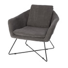 Riverdale Fauteuil Ridge textile gris 82cm