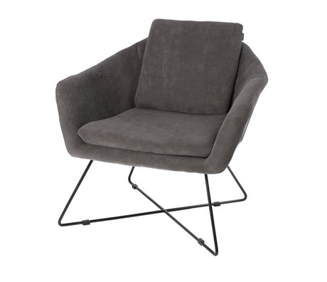 Riverdale Sillón Ridge textil gris 82cm