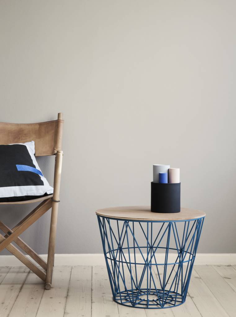 Ferm Living Sheet Metal Basket O40cm Oiled Oak Veneer