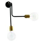 Housedoctor Wandlampe Molecular aus Metall, schwarz/gold, 30x22x45cm