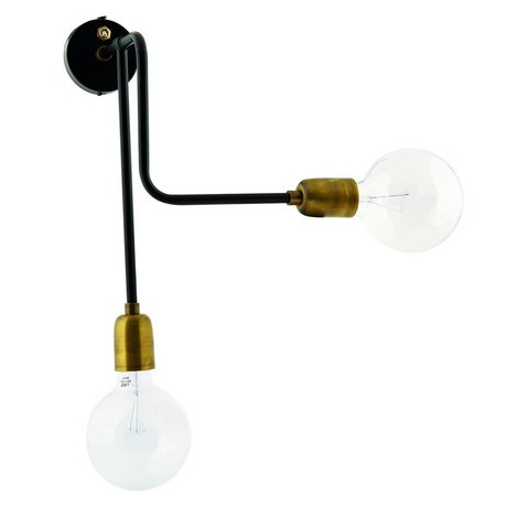 Housedoctor Wall lamp Molecular metal black gold 30x22x45cm