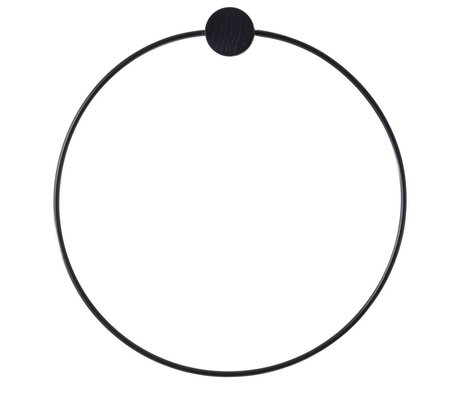 Ferm Living Asciugamano Anello black metal ø20,5cm