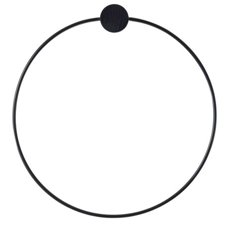 Ferm Living Anillo de toalla ø20,5cm de metal negro