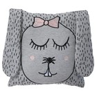 Ferm Living Throw Pillow / Plush Little Ms. Rabbit gray 30x30cm