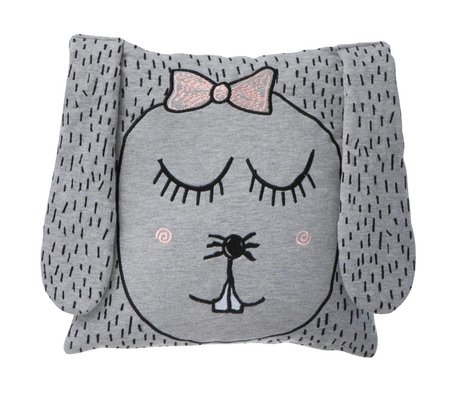 Ferm Living Kast Pillow / Plush Lille Ms Kanin grå 30x30cm