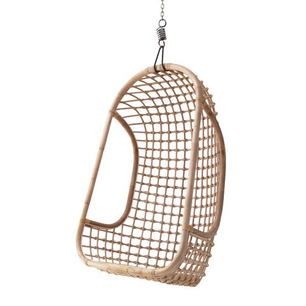 Hk Living Hanging Chair Made Of Rattan Bright Nature 55x72x110cm