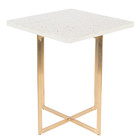 Zuiver Side table Luigi Square white terrazo iron 40x40x45 cm