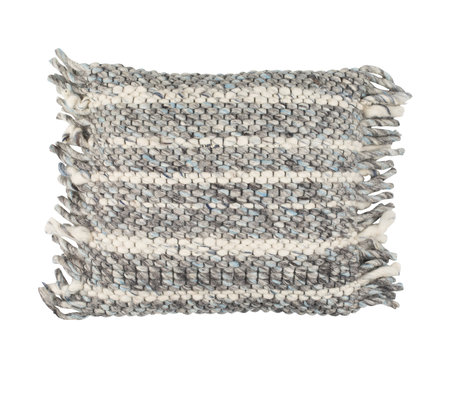 Zuiver Cuscino volant in cotone grigio blu 45x45cm