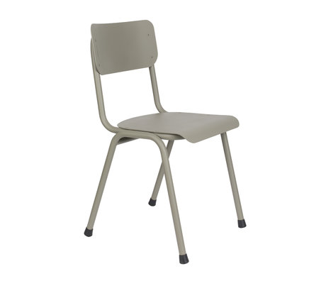 Zuiver Chaise de salle à manger Back to school (extérieur) métal vert mousse 43x49x82,5cm