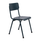 Zuiver Spisestuestol Tilbage til skolen (udendørs) gråblåt metal 43x49x82,5cm