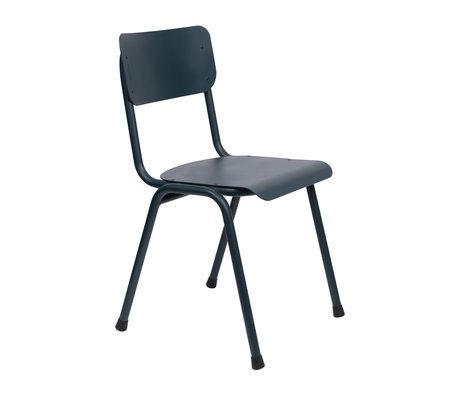Zuiver Spisestuestol Tilbage til skolen (udendørs) gråblåt metal 43x49x82,5cm