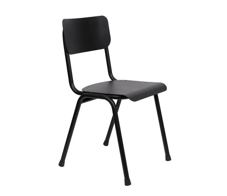 Zuiver Silla de comedor Back to School (exterior) fabricada en metal negro 43x49x82.5cm