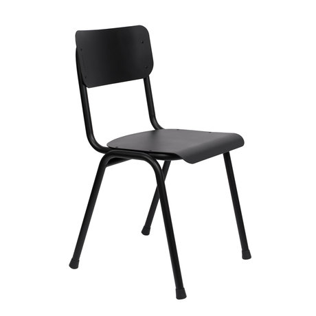 Zuiver Silla de comedor Back to School (exterior) fabricada en metal negro 43x49x82.5cm