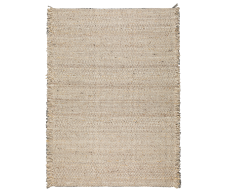 Zuiver Tæppe flæser beige gul uld 170x240cm