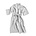 HAY Bademantel Waffel grau Textil - eine Größe