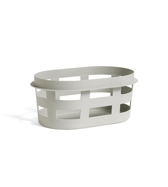 Wäschekorb Wäschekorb S hellgrauer Kunststoff 57,5 x 37,5 x 24,5 cm