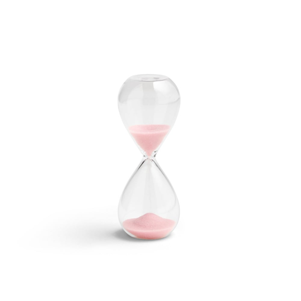 Hay Sablier Temps 3min Verre Transparent Rose Clair O3 5x9cm Lefliving Com