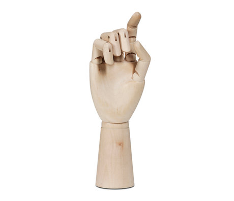 HAY Accessoire Wooden Hand L bruin hout 9x22cm