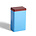 HAY Storage box blue aluminum 12x8x20cm