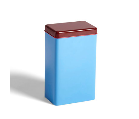 HAY Boîte de rangement aluminium bleu 12x8x20cm