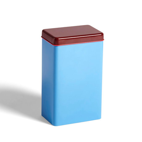 HAY Caja de almacenaje aluminio azul 12x8x20cm