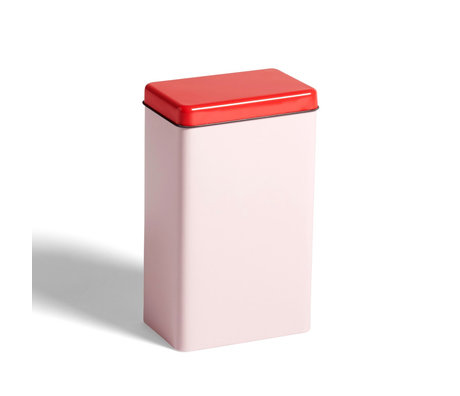 HAY Tarro de almacenamiento aluminio rosa 12x8x20cm
