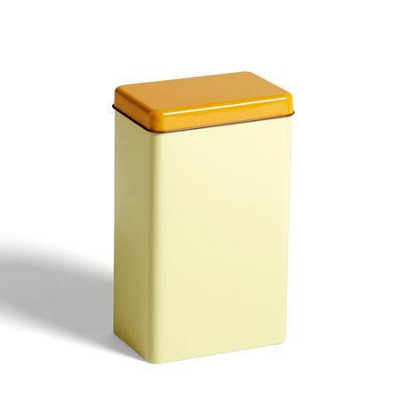 HAY Caja de almacenaje aluminio amarillo 12x8x20cm