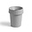 HAY Abfallbehälter Shade Bin grauer Kunststoff ¯30x36,5cm