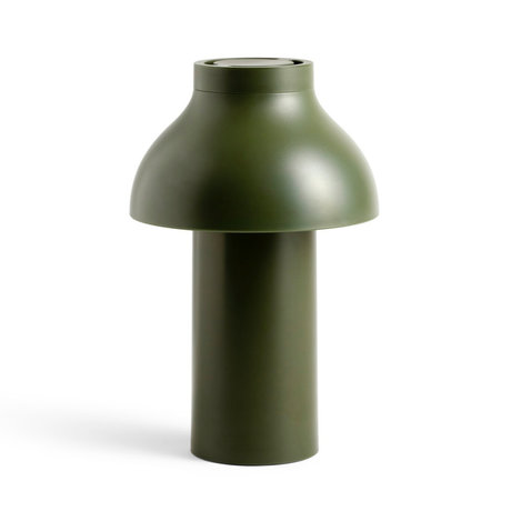 HAY Lampe PC Portable en plastique vert olive ¯14x22cm