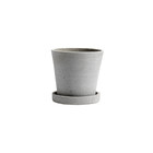 HAY Flowerpot with saucer Flowerpot S gray stone Ø11x10.5cm