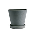 HAY Pot de fleurs avec soucoupe Pot de fleurs L pierre verte Ø17,5x16,5cm