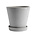 HAY Flowerpot with saucer Flowerpot XL gray stone Ø21.5x20cm