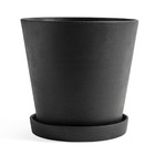 HAY Flowerpot with saucer Flowerpot XXL black stone Ø26x24.5cm