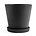 HAY Pot de fleurs avec soucoupe Pot de fleurs XXL pierre noire Ø26x24,5cm