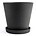 HAY Flowerpot with saucer Flowerpot XXXL black stone Ø34x32cm