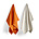 HAY Paño de cocina No2 Marker Diamond naranja juego de 2 algodón 75x52cm