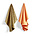 HAY Geschirrtuch Nr. 8 Kugelschreiber Kritzeln orange Baumwollset von 2 75x52cm