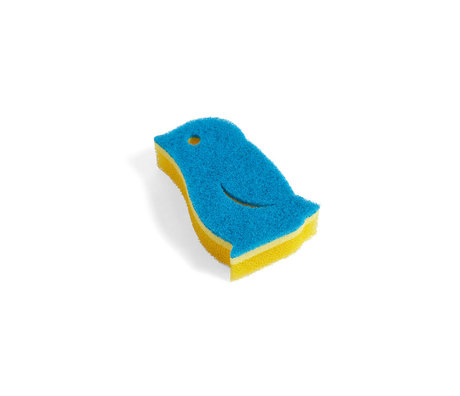 HAY Éponge Pingouin mousse jaune 11,5x7,5x3cm