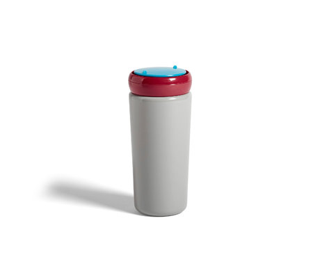 HAY Taza de viaje termo 0.35L acero inoxidable gris Ø8x18cm