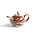 HAY Teapot Marbled brown porcelain 25x15x14.5cm